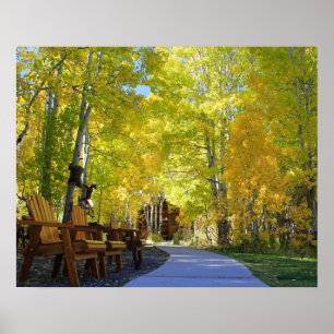"Aspen Walkway", Landblick, Herbst Poster
