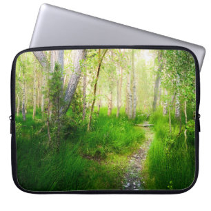 Aspen-Wiesen-Laptoptasche Grüner Naturkoffer Laptopschutzhülle
