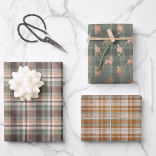 Aspen Winter Kariert Wrapping Paper Sheets Geschenkpapier Set