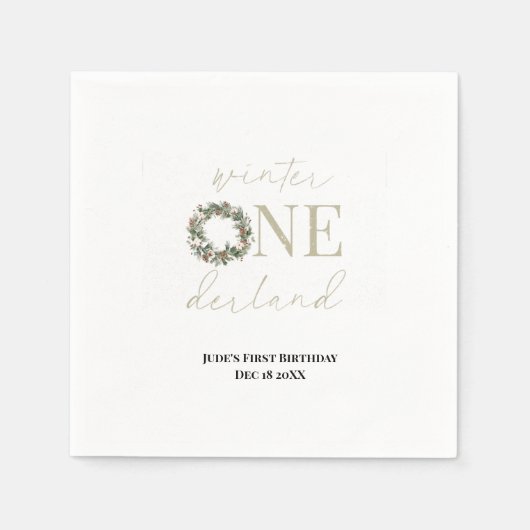 ASPEN Winter ONEderland Paper Napkins Serviette (Vorderseite)