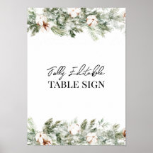 ASPEN Winter ONEderland Table Sign