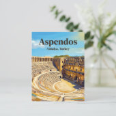 Aspendos Theatre, Serik, Mediterranean Postkarte (Stehend Vorderseite)