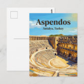 Aspendos Theatre, Serik, Mediterranean Postkarte (Vorne/Hinten)