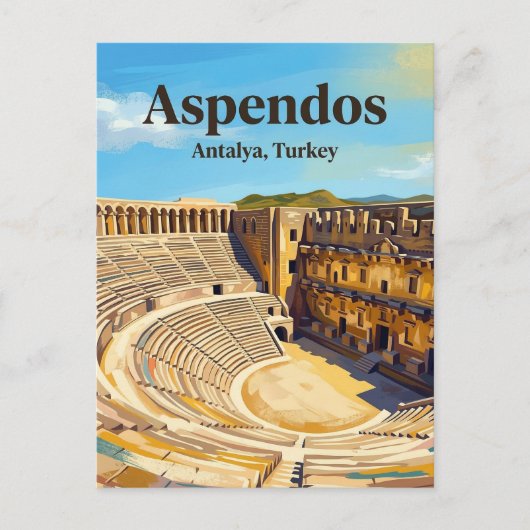 Aspendos Theatre, Serik, Mediterranean Postkarte (Vorderseite)
