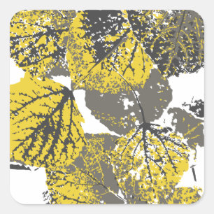 aspene Blätter Quadratischer Aufkleber