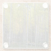 Aspens gelbes Glühen Glasuntersetzer (Rückseite)