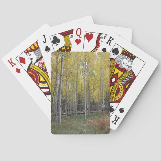 Aspens gelbes Glühen Spielkarten (Rückseite)