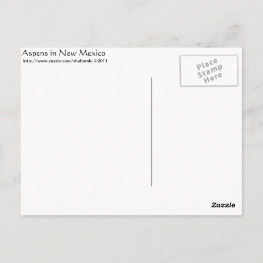 Aspens in New Mexico Postkarte (Rückseite)