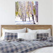Aspens in Schneefälle drucken Leinwanddruck (Insitu (Schlafzimmer))