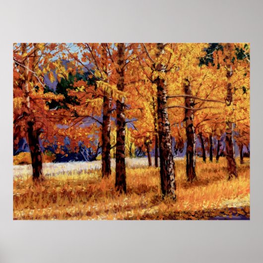 Aspens of Colorado in Vibrant Autumn Splendor Poster (Vorne)