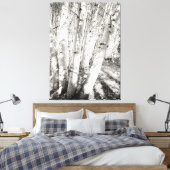 Aspens schwarz-weiß leinwanddruck (Insitu (Schlafzimmer))