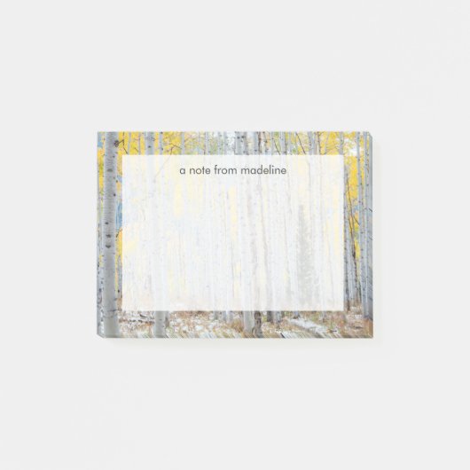 Aspenwald im Herbst Post-it Klebezettel (Vorderseite)