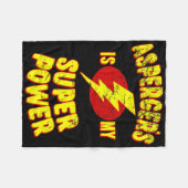 Asperger ist meine Superkraft  Fleecedecke (Vorderseite (Horizontal))