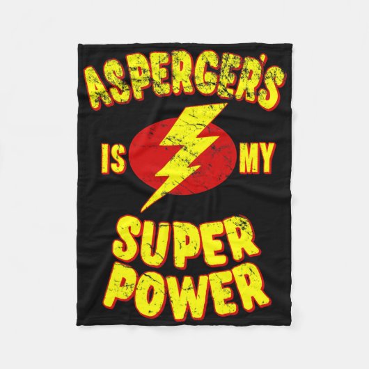 Asperger ist meine Superkraft  Fleecedecke (Vorderseite)