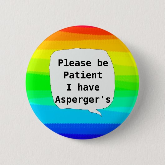 Asperger-Syndrom Button (Vorderseite)