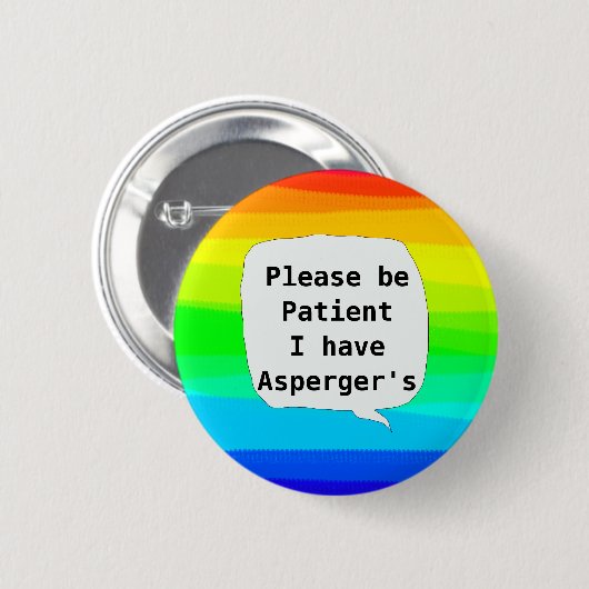 Asperger-Syndrom Button (Vorne & Hinten)