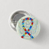 Asperger-Syndrom Engel-Puzzle-Ribbon-Buttone Button (Vorne & Hinten)