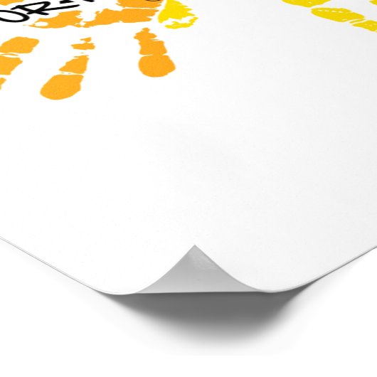Asperger-Syndrom-Handprint Poster (Ecke)
