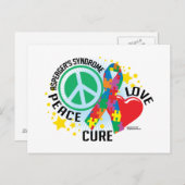 Asperger-Syndrom PLC Postkarte (Vorne/Hinten)