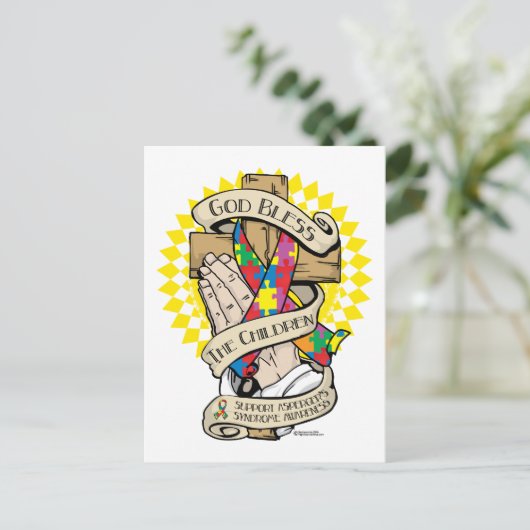 Asperger-Syndrom Postkarte (Stehend Vorderseite)