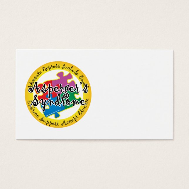 Asperger-Syndrom Puzzle-Button (Vorderseite)