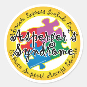 Asperger-Syndrom Puzzle-Button Runder Aufkleber