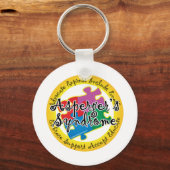 Asperger-Syndrom Puzzle-Button Schlüsselanhänger (Vorderseite)