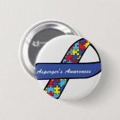 Aspergers Bewusstseins-Band Button (Vorne & Hinten)