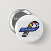 Aspergers Bewusstseins-Band Button (Vorne & Hinten)