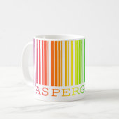 Aspergers Code Kaffeetasse (Vorderseite Links)