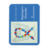 Asperger's Disorder Awareness Ribbon Angel Magnet (Vertikal)