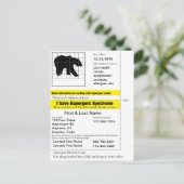 Aspergers Emergency Card Postkarte (Stehend Vorderseite)