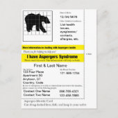 Aspergers Emergency Card Postkarte (Vorderseite)
