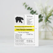 Aspergers Information Card v.2.0 Postkarte (Stehend Vorderseite)