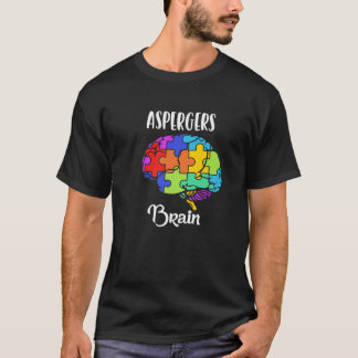 Aspergers Syndrom - Brain Puzzle Pieces Rainbow T-Shirt