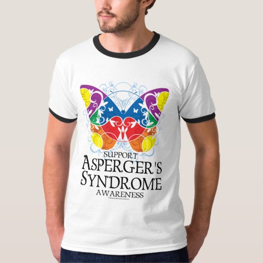 Aspergers Syndrom-Schmetterling T-Shirt (Vorderseite)