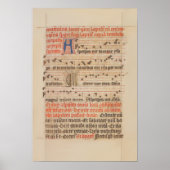 Asperges mir Gregoriant Chant Mittelalterliches Ma Poster (Vorne)