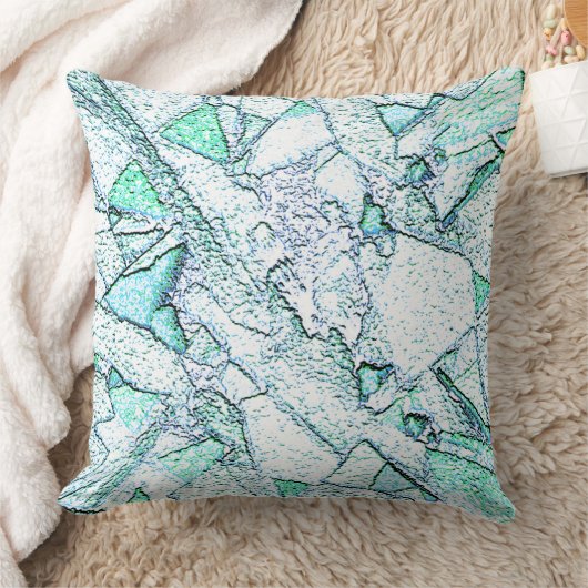 Áspero como rocha, num misto de ciano e menta kissen (Decke)