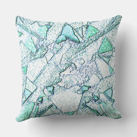 Áspero como rocha, num misto de ciano e menta kissen (Rückseite)