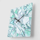 Áspero como rocha, num misto de ciano e menta quadratische wanduhr (Winkel)
