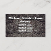 Asphalt Betonbauarbeiter Monogramm Visitenkarte (Rückseite)