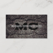 Asphalt Betonbauarbeiter Monogramm Visitenkarte (Vorderseite)