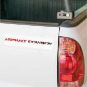 Asphalt-Cowboy-rote Namenslinie 1 Autoaufkleber (On Truck)