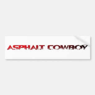 Asphalt-Cowboy-rote Namenslinie 1 Autoaufkleber
