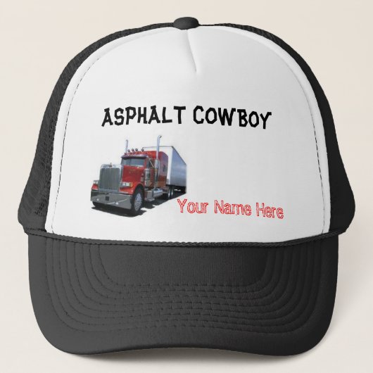 Asphalt-Cowboyhut Truckerkappe (Vorderseite)