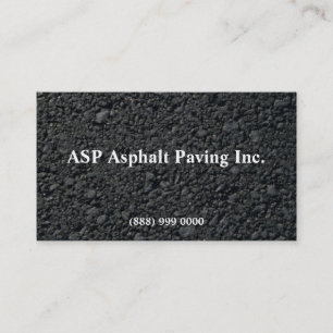 Asphalt, der Visitenkarte pflastert
