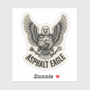 Asphalt Eagle Wüstenstraßen Biker Aufkleber