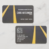 Asphalt Paarung Custom QR Visitenkarte (Vorne/Hinten)