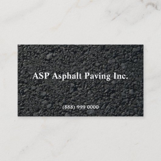 Asphalt Paarung Visitenkarte (Vorderseite)
