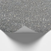 Asphalt Pavement Blacktop Textur Geschenkpapier (Ecke)